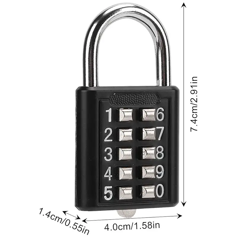 10 Digit Combination Lock 06